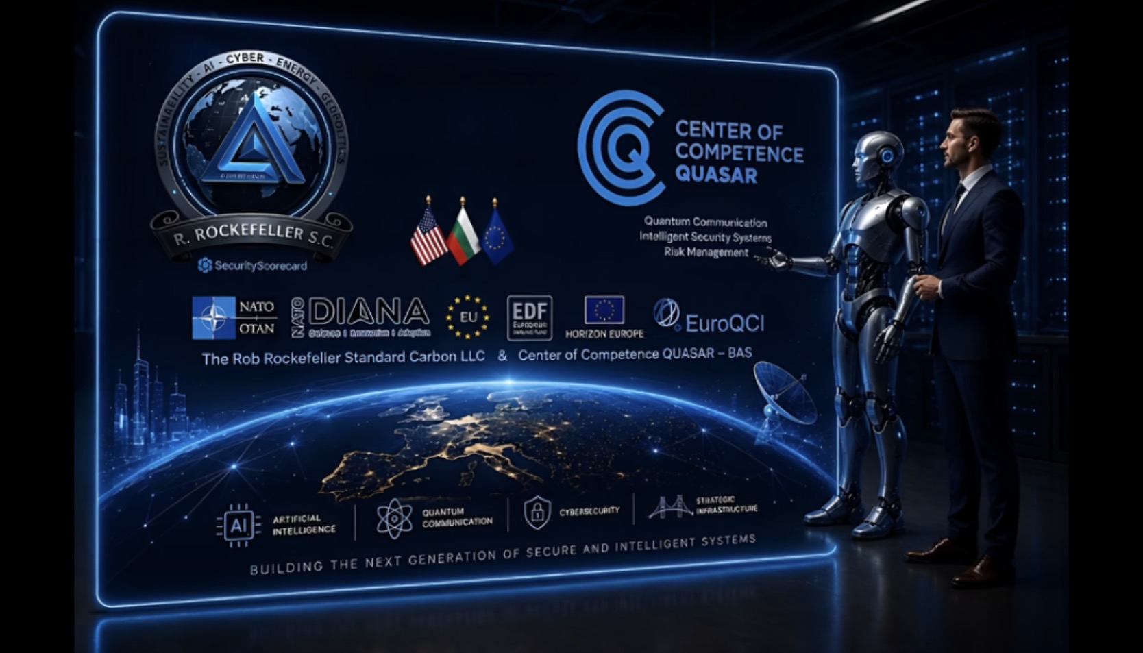 Concept visual for future secure AI and quantum systems